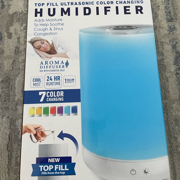 Bell + Howell Top Fill Ultrasonic Aroma Diffusing Color Changing Humidifier - Picture 1 of 2